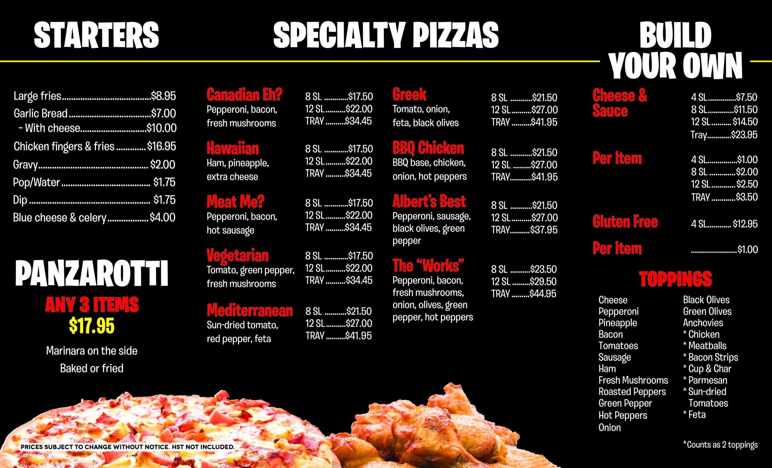 Pizza Co Menu 2026-2 The Pizza Company